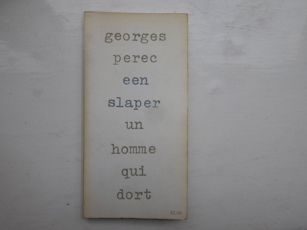 Georges Perec - Een slaper, Gelezen, Europa overig, Ophalen of Verzenden, Georges Perec