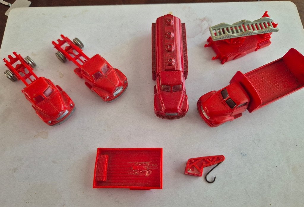 lego vintage 4 x auto's  250 bedford  1950, Gebruikt, Overige thema's, Verzenden, Lego