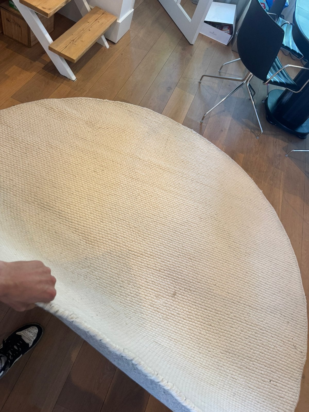 Rond wollen vloerkleed 230cm, Ophalen, Gebruikt, Rond, 200 cm of meer