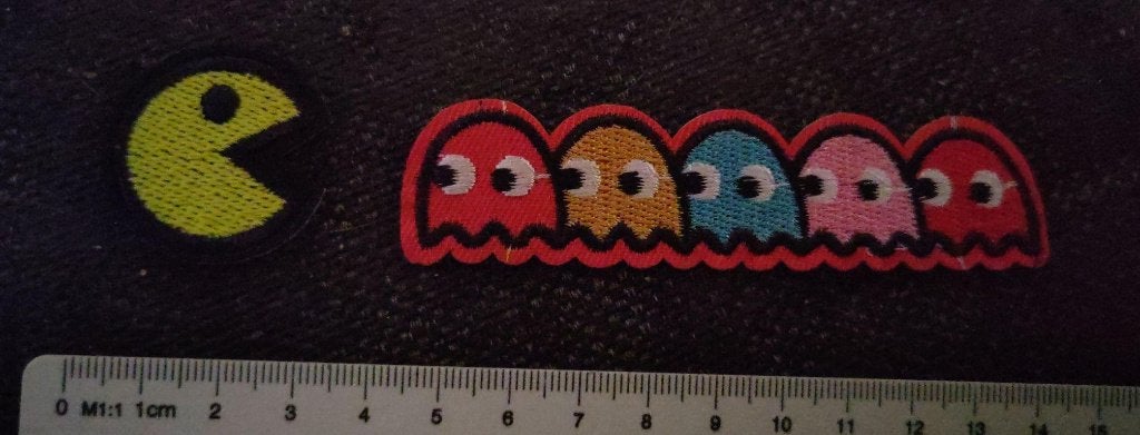 pac man + spookjes patch (pacman, pac-man), Verzenden, Nieuw