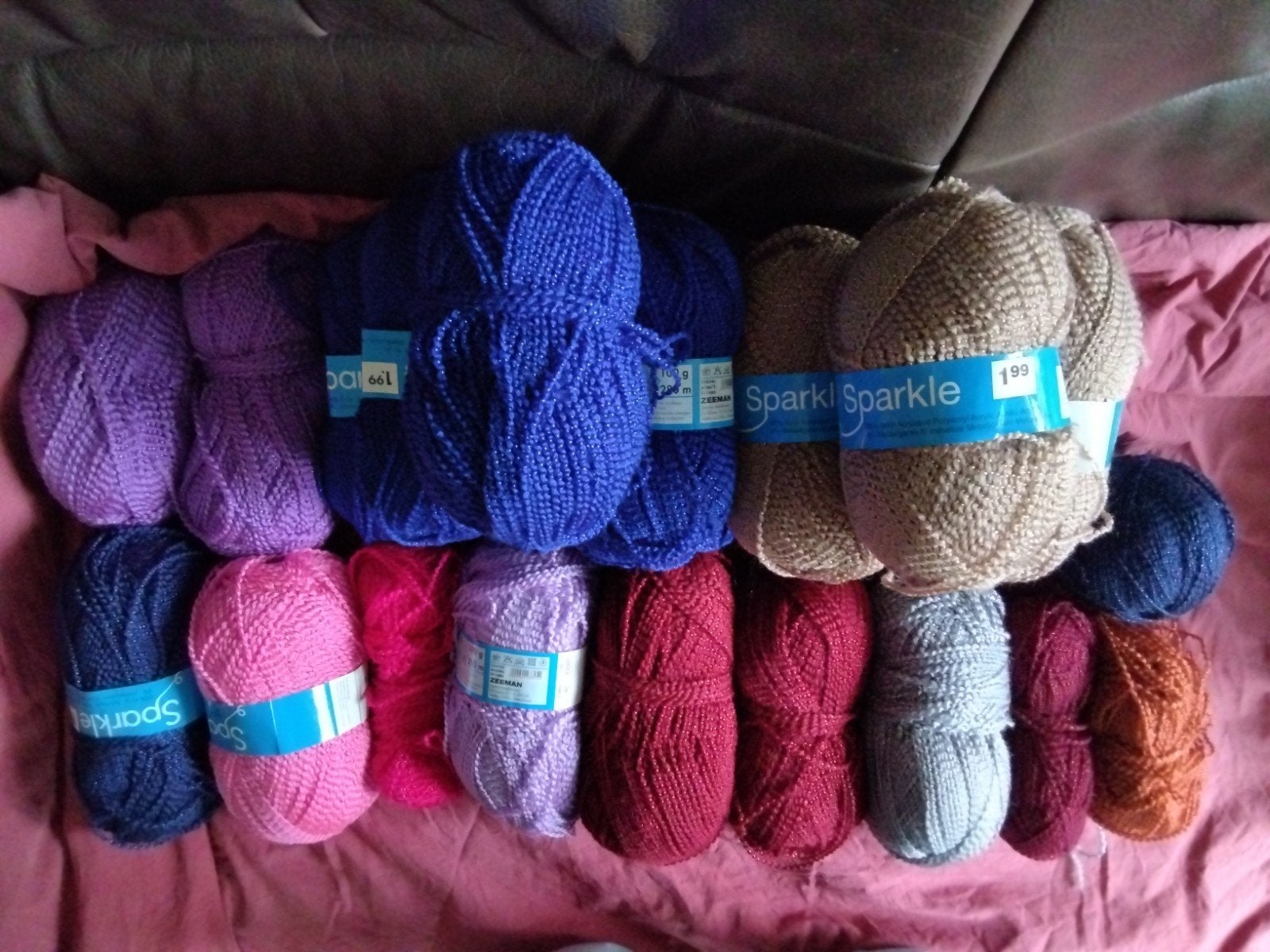 Sparkle Zeeman garen/wol in diverse kleuren, Verzenden, Zo goed als nieuw, Breien of Haken, Wol of Garen