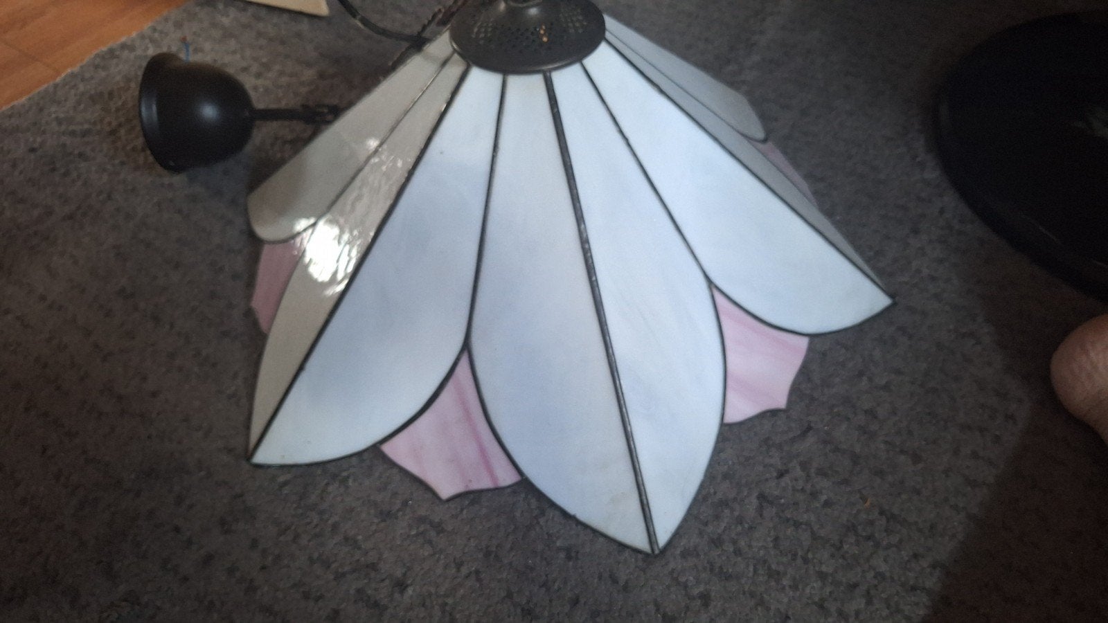 Hanglamp bloem design - doorsnede 50,5 cm, Ophalen, Gebruikt, Glas, Bloem design