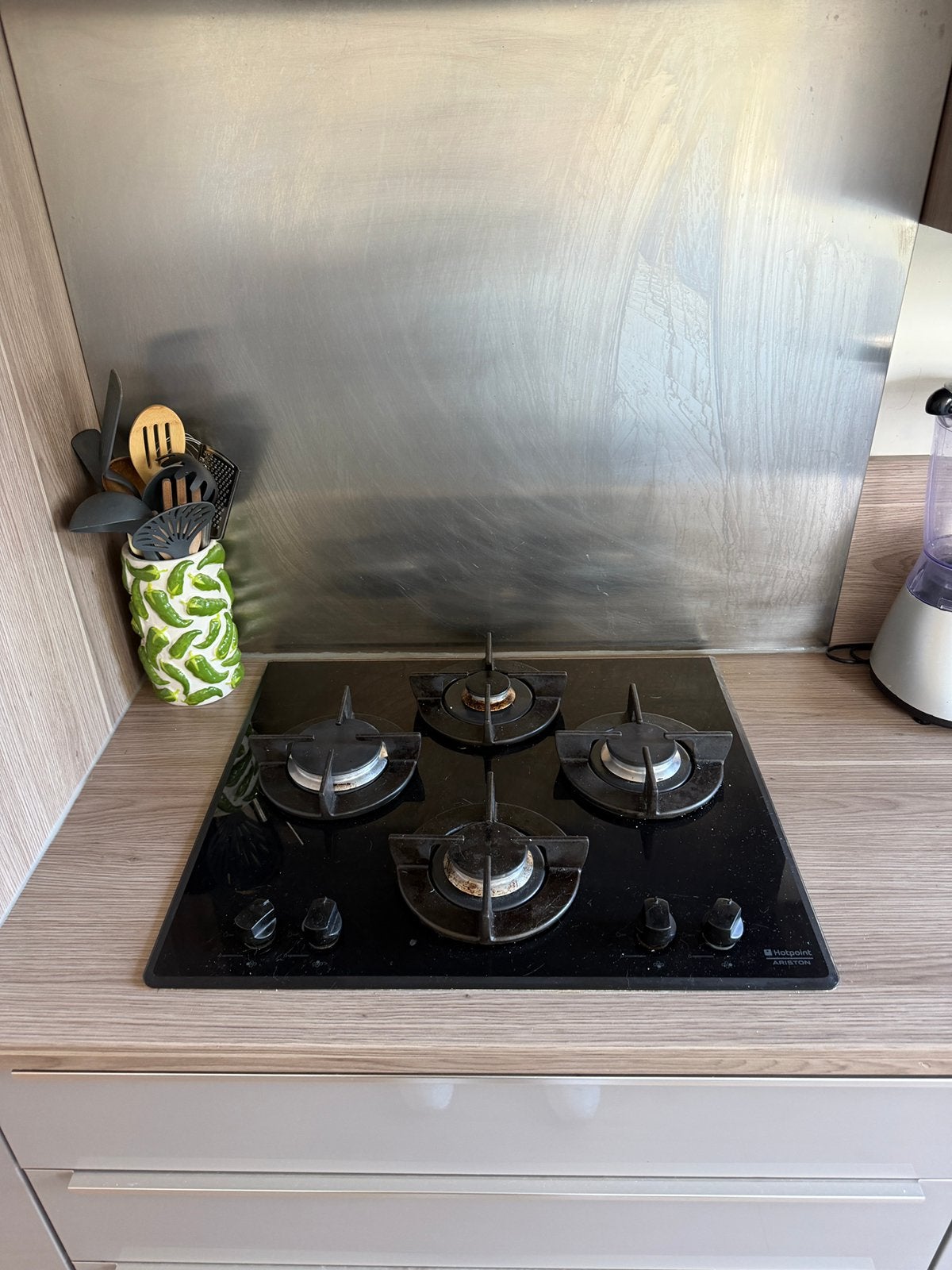 Hotpoint Ariston Inbouw gas Kookplaat - 4 Kookzones, Ophalen, Gebruikt, 4 kookzones, Inbouw