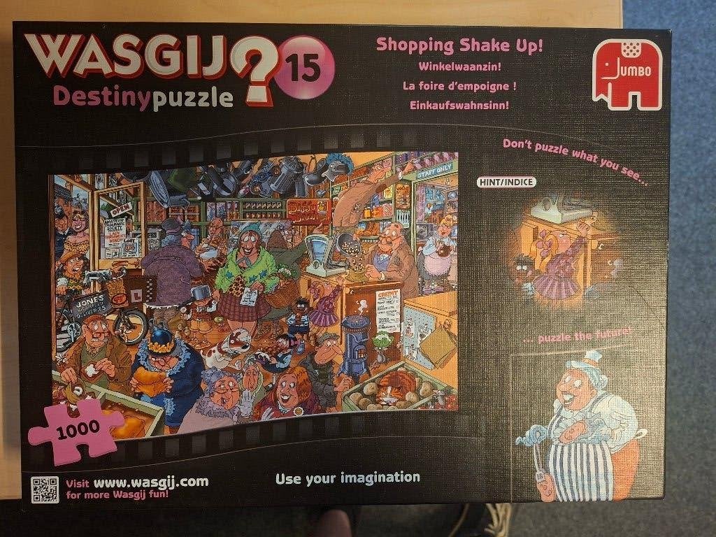 Wasgij puzzel  en jan van haasteren, Ophalen, 500 t/m 1500 stukjes, Zo goed als nieuw, Legpuzzel