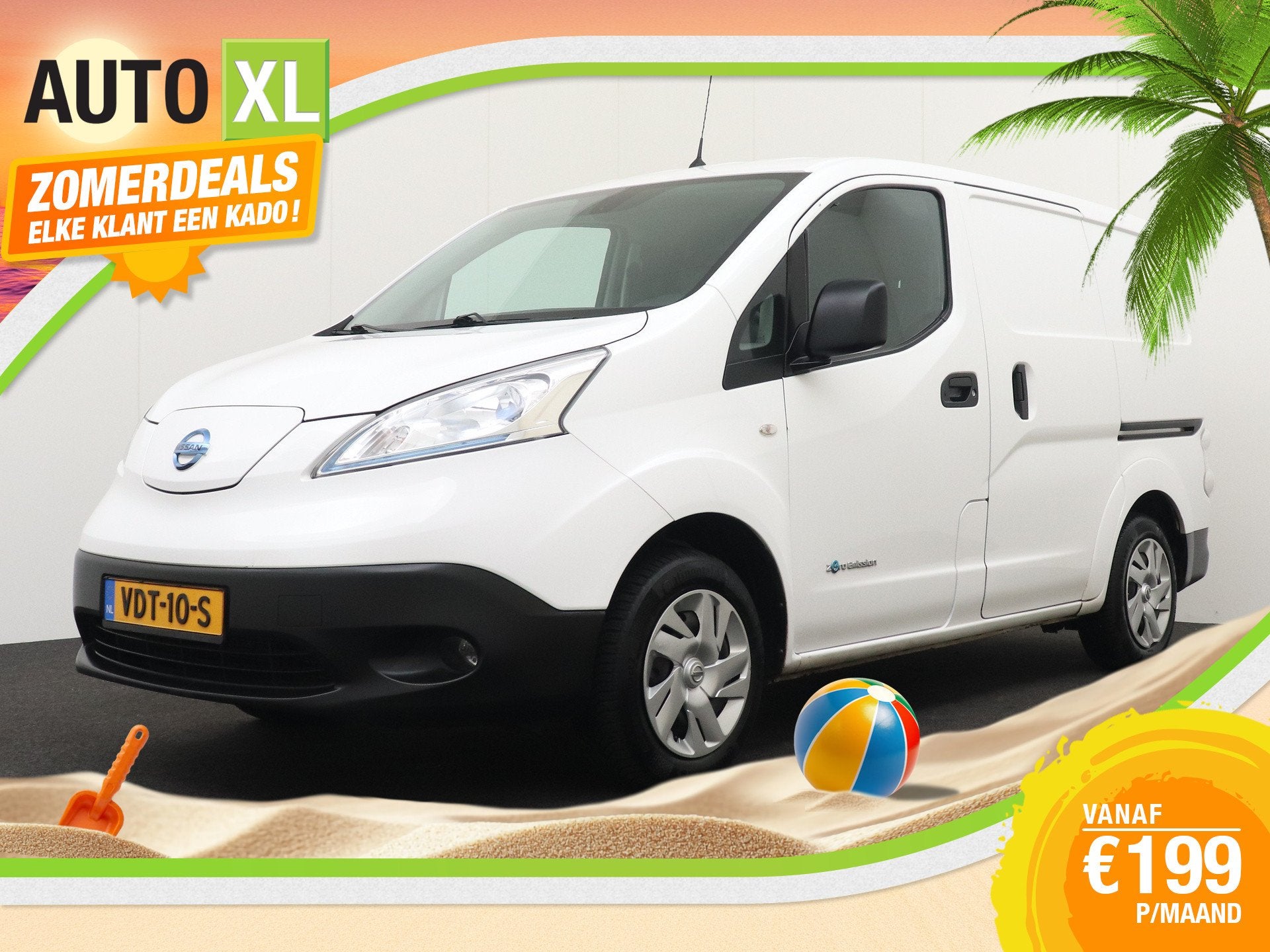 Nissan E-NV200 Business 40 kWh Camera Climate Navi Keyless D, Dealer onderhouden, Gebruikt, Zwart, Wit
