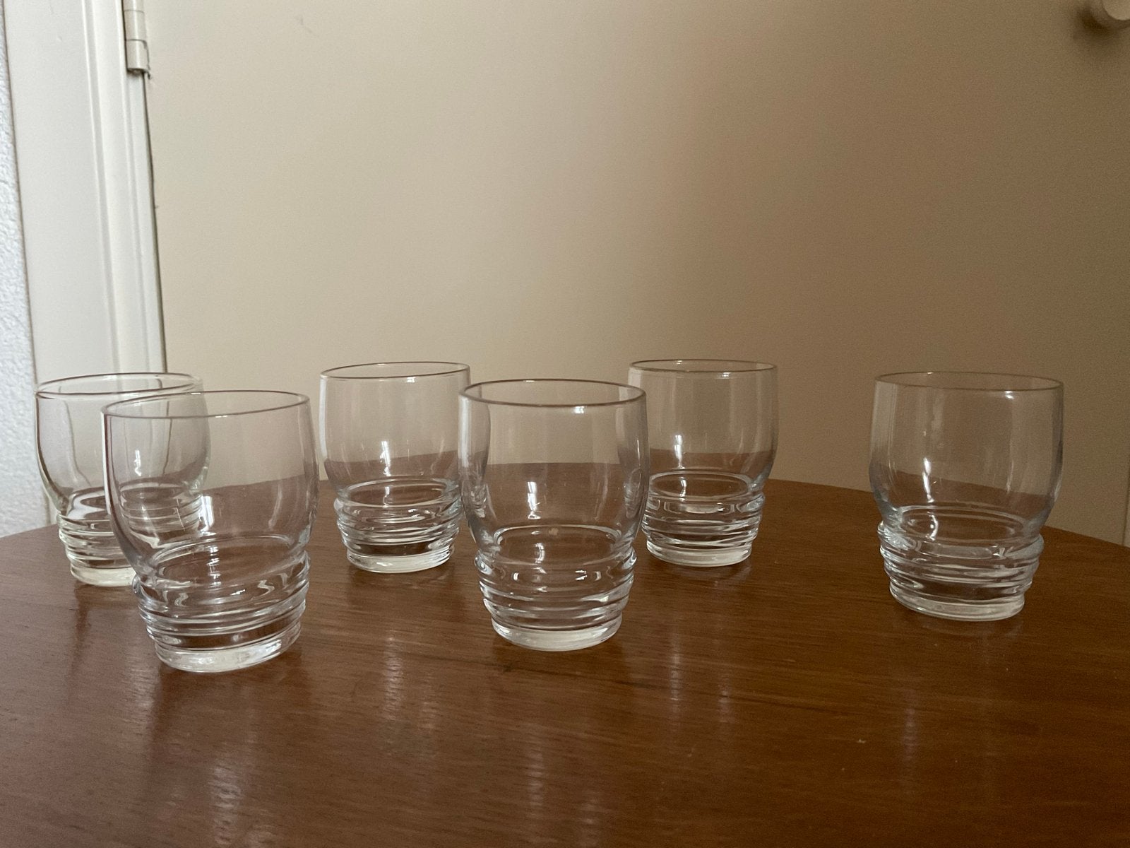 6 Borrelglaasjes Copier Leerdam, Ophalen of Verzenden, Gebruikt, Borrel- of Shotglas