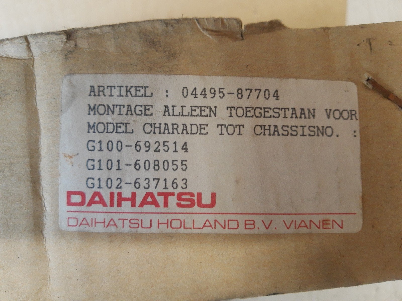 Daihatsu Charade Remblokken en Remschoenen - Nieuw, Ophalen of Verzenden, Nieuw, Daihatsu