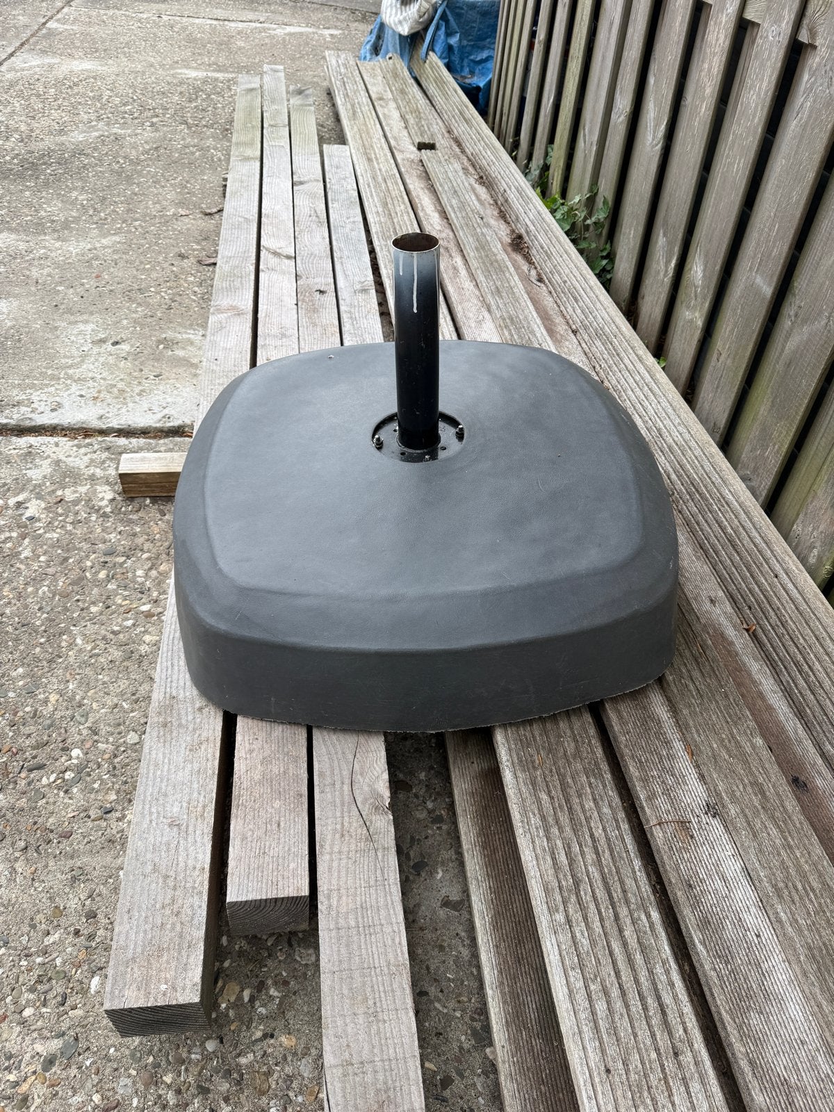 Stevige Parasolvoet  80x80 Zwart, Ophalen, Gebruikt, Minder dan 1 meter, Parasolvoet