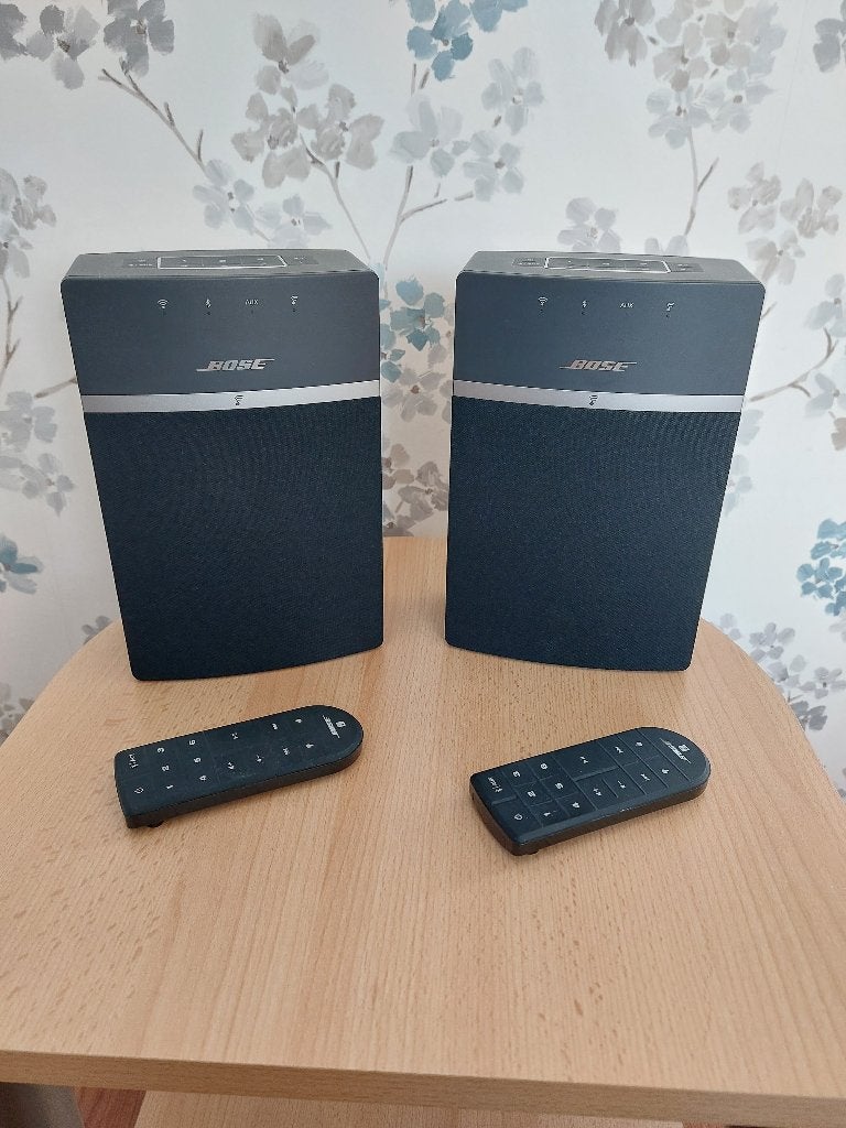 2 Bose SoundTouch 10 draadloze speakers - Zwart, Audio, Tv en Foto, Ophalen, Speakerset, Zo goed als nieuw, Afstandsbediening