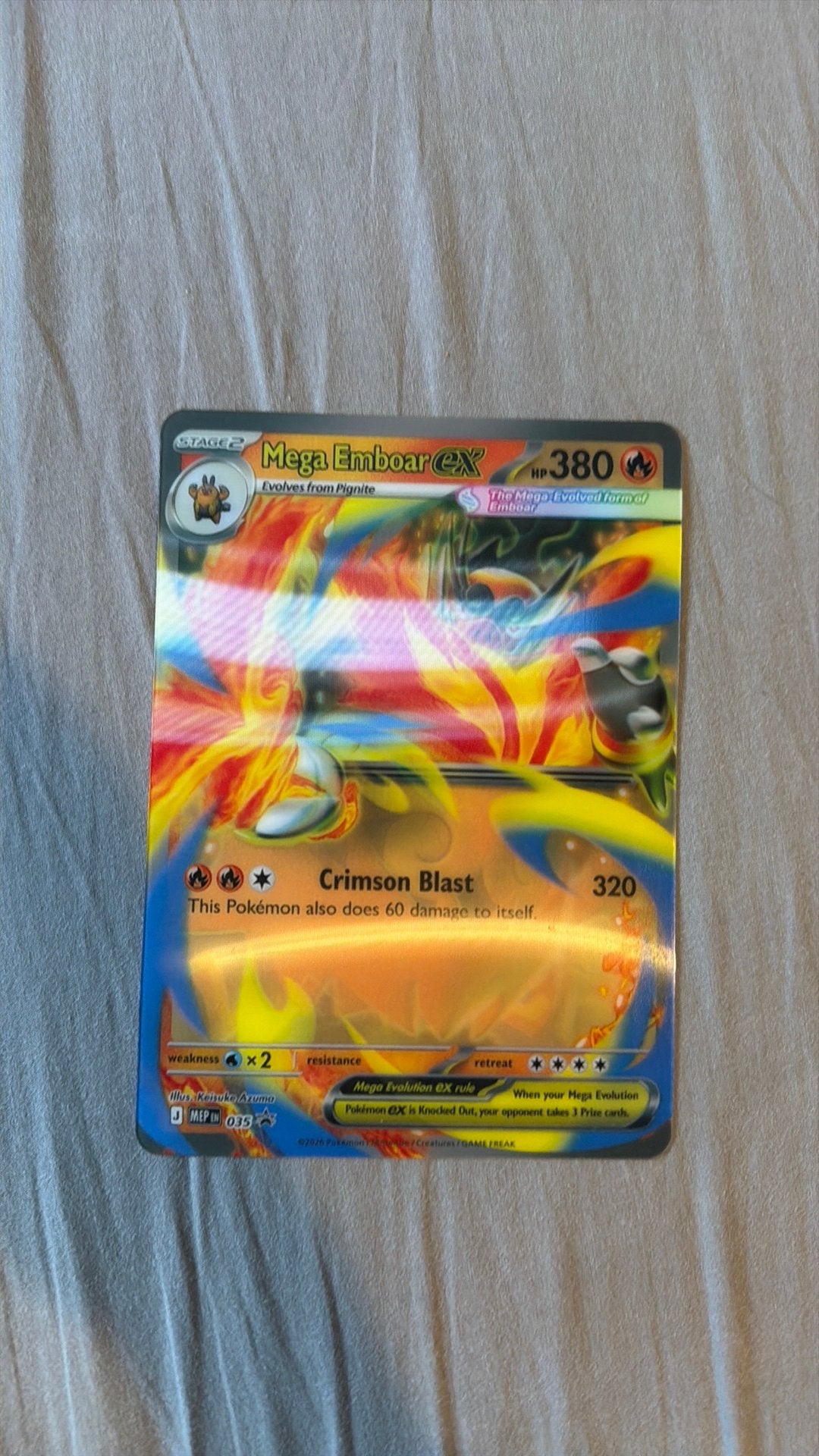 Mega emboar, meganium, feraligatr EX groot, Ophalen of Verzenden, Nieuw, Meerdere kaarten