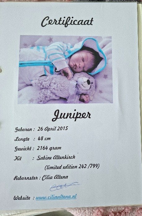 Reborns 2 stuks, met certificaat., Verzamelen, Poppen, Ophalen, Nieuw, Pop