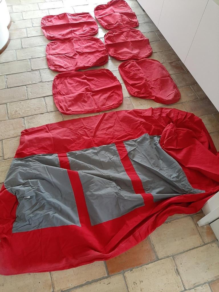 IKEA Ektorp 3-zits bankhoes – Rood, Ophalen of Verzenden, 75 tot 100 cm, Tweepersoons, Minder dan 150 cm