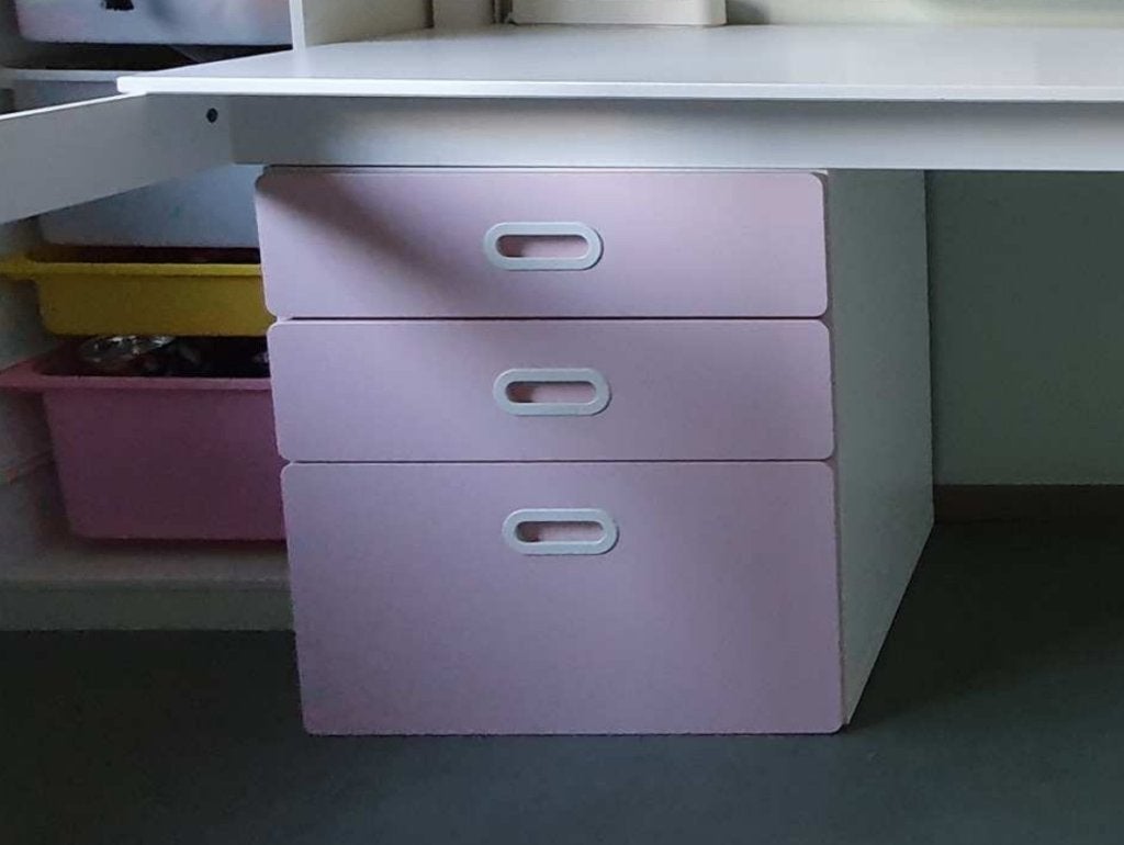 Ikea Fritids ladekastje roze/wit zonder beschadigingen, 50 tot 70 cm, Zo goed als nieuw, Ophalen, Minder dan 90 cm
