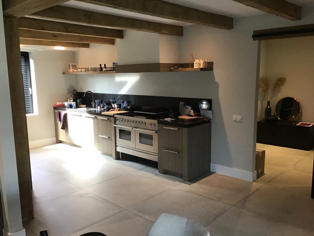 Landelijke keuken met Boretti gasfornuis en kasten, Ophalen, Gebruikt, Overige typen, Composiet