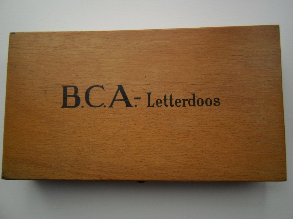 b.c.a. letterdoos abc bca houten doos, Ophalen of Verzenden