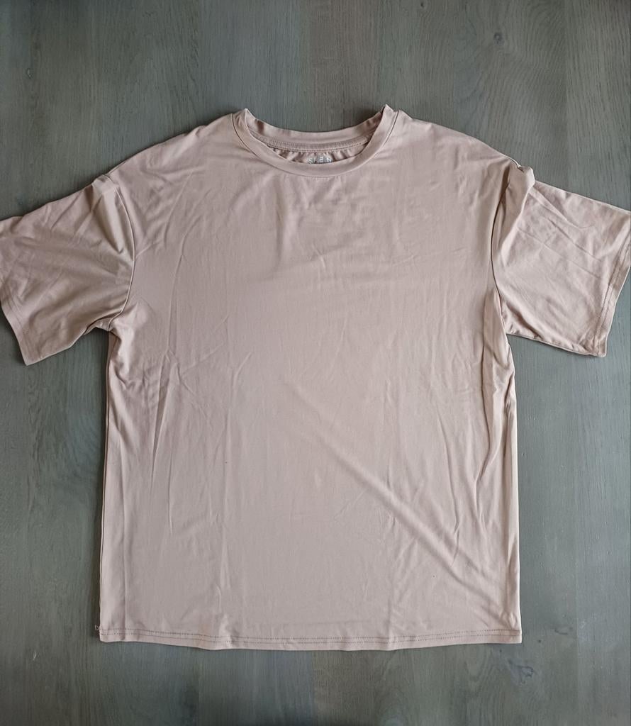 Shein T-shirt licht zalm XS, Kleding | Dames, T-shirts, Ophalen of Verzenden, Zo goed als nieuw, Korte mouw, Roze