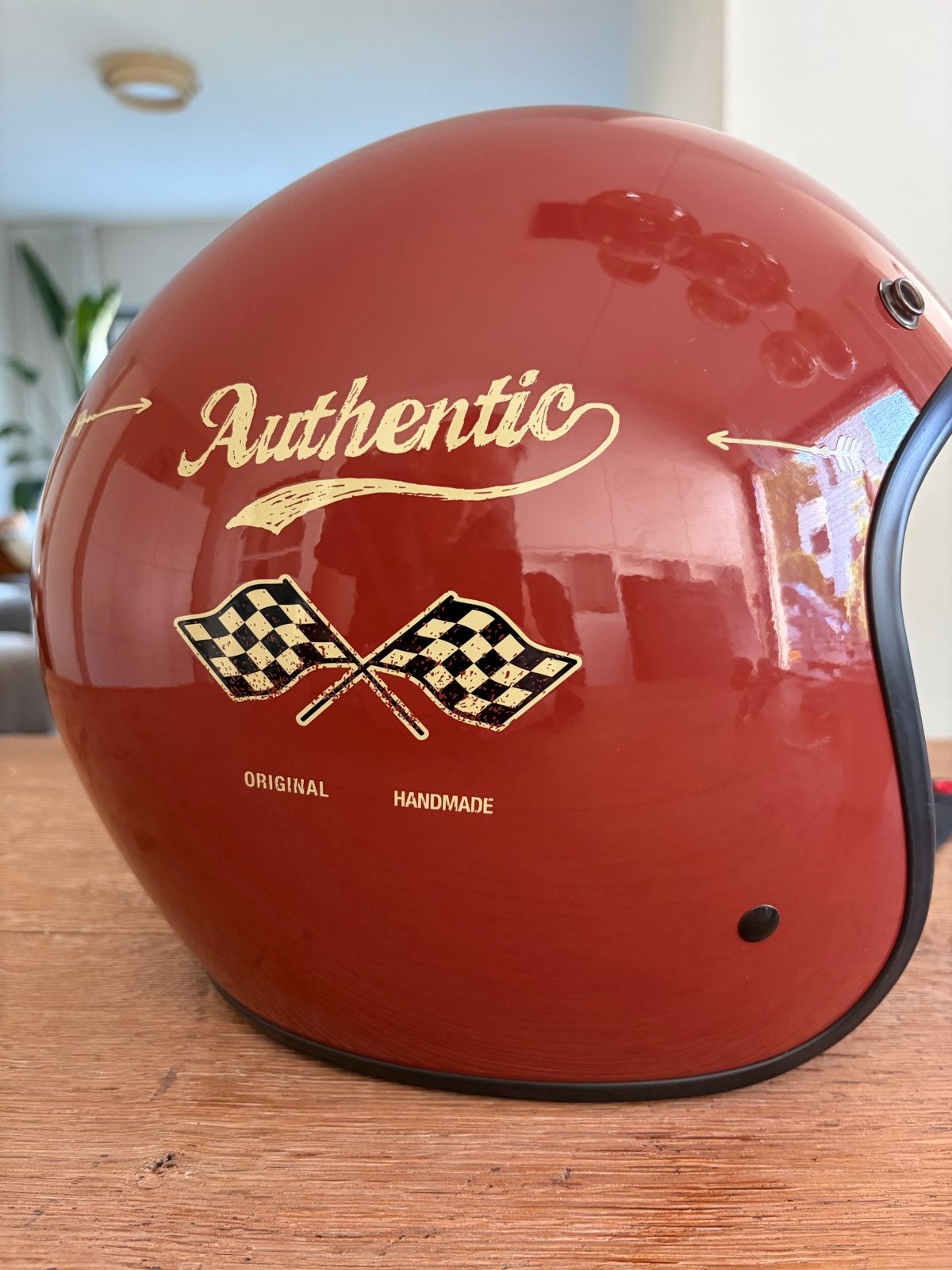 Stoere vintage motor/brommer pothelm - AFX Factory, Heren, XL, Overige typen, Tweedehands