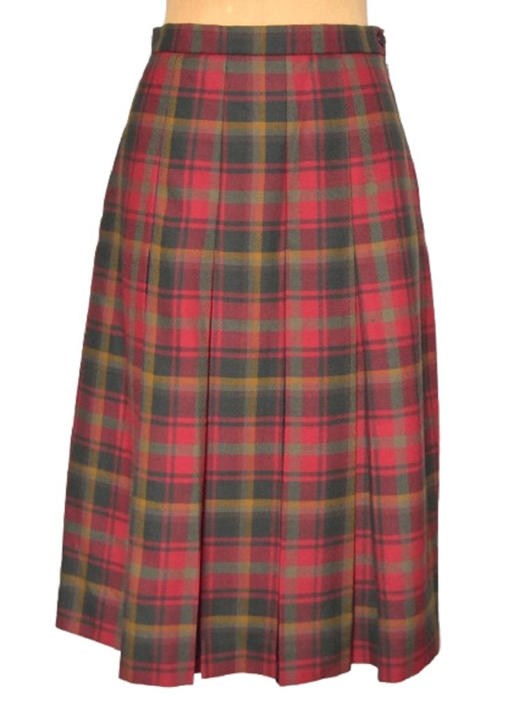Pringle of Scotland plooirok, schotse rok, rood/groen, Mt. S, Overige kleuren, Verzenden, Zo goed als nieuw, Maat 36 (S)