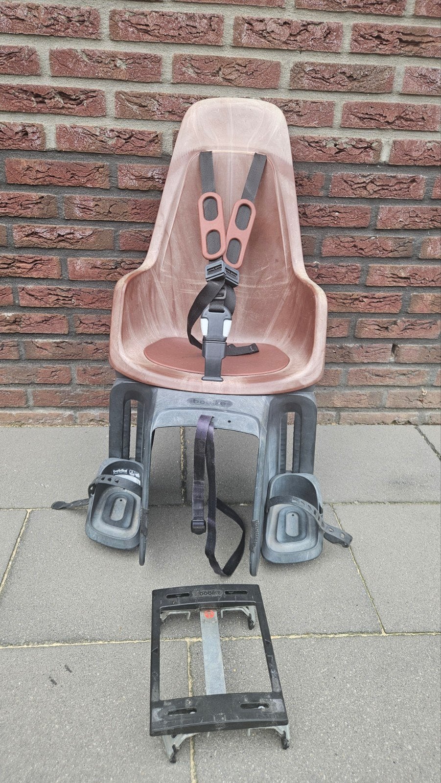 Bobike Bruin Gemeleerd Achterzitje incl. Montageset, Ophalen, Gebruikt, Achterzitje, Bobike