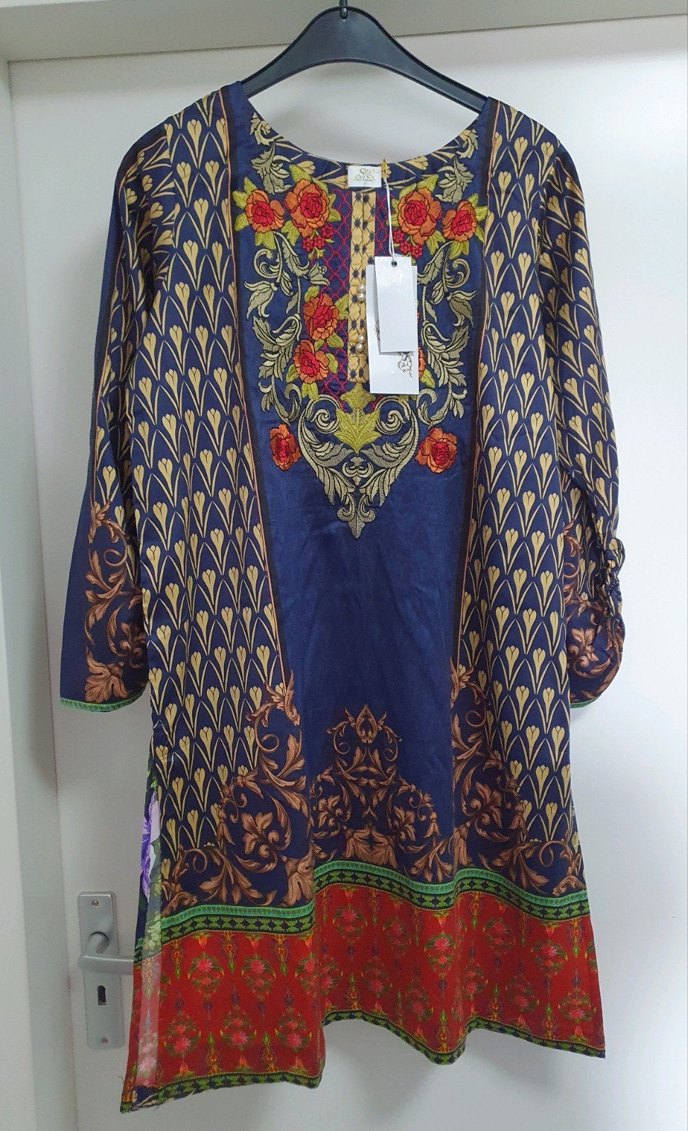 Jurk/Tuniek - Nieuw met labels - Maat S indiase kameez jurk, Ophalen of Verzenden, Nieuw, Maat 36 (S), Blauw