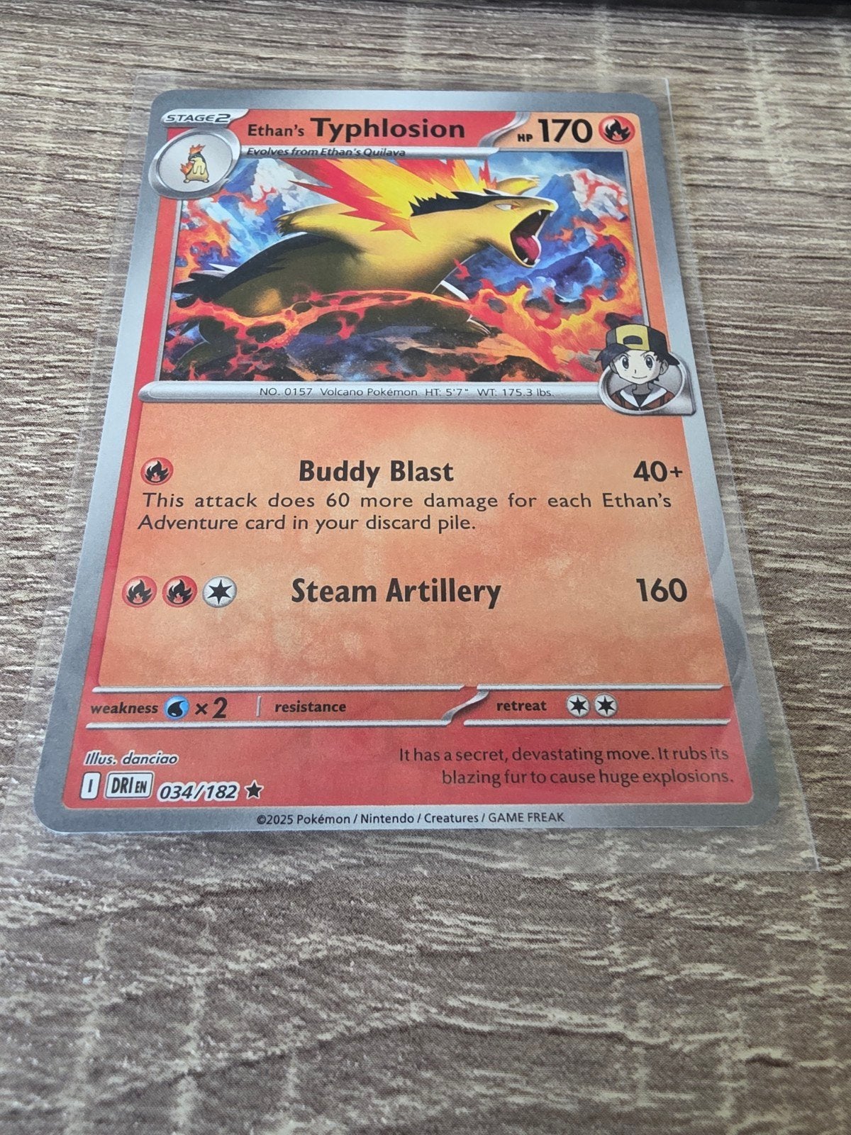 Destined Rivals - 034/182 - Ethan's Typhlosion  Reverse Holo, Ophalen of Verzenden, Nieuw, Losse kaart