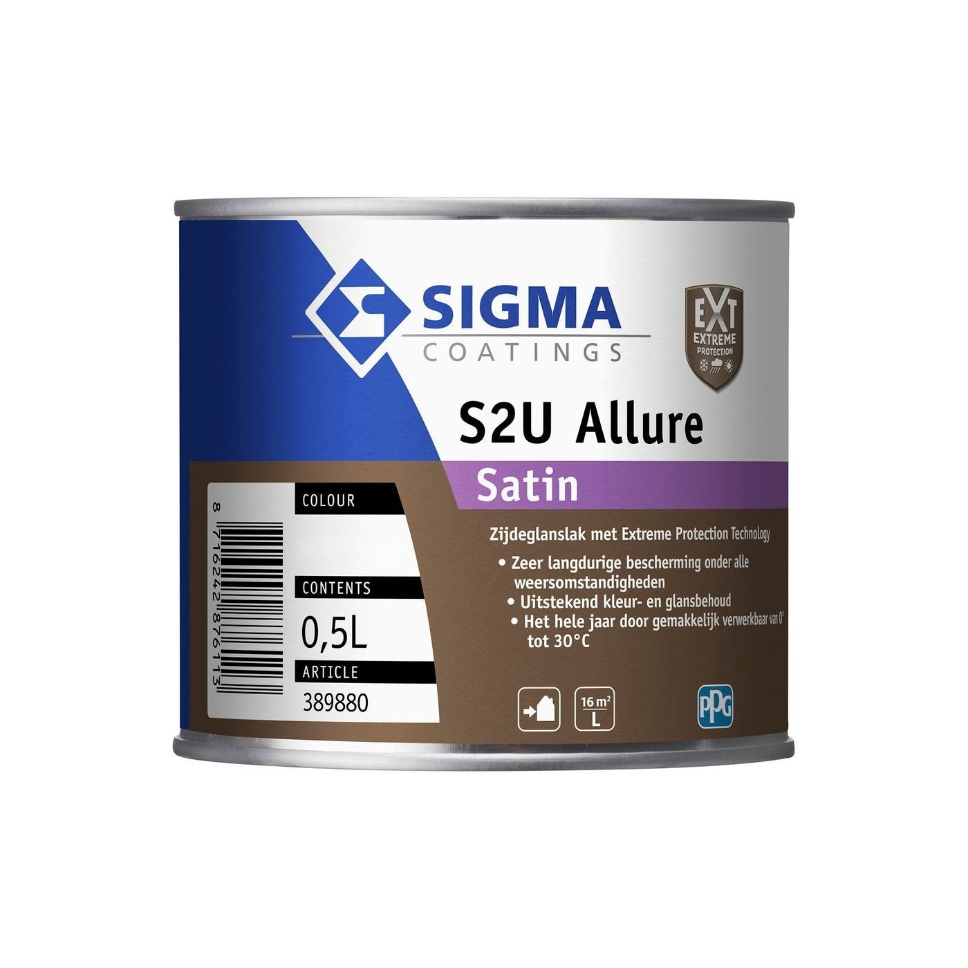 Sigma S2U Allure Satin Zijdeglanslak RAL 6034 0,5L, Ophalen, Overige kleuren, Nieuw, Lak