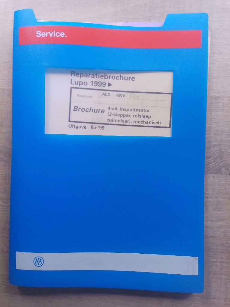 Volkswagen Lupo dealer werkplaatsboek 1.0 motor ALD ANV AUC, Verzenden, Zo goed als nieuw, Volkswagen