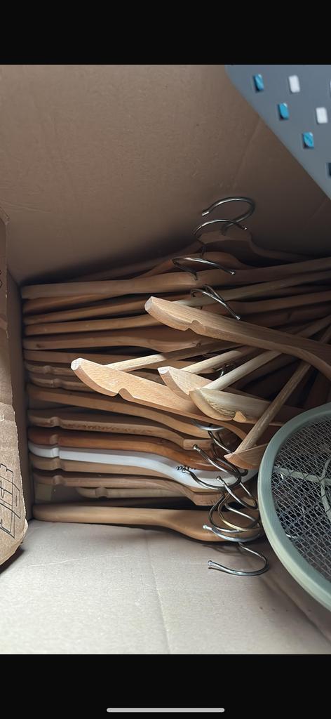 Houten kledinghangers, Kleding | Dames, Kledinghangers, Ophalen, Zo goed als nieuw, Hout