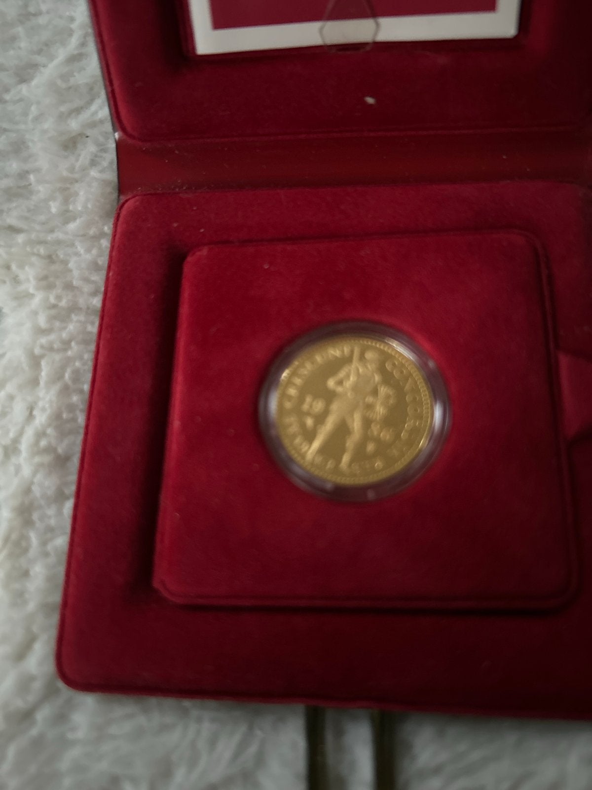 Gouden munt 1986 Rijksmunt Utrecht in doosje, Ophalen, Goud, Losse munt
