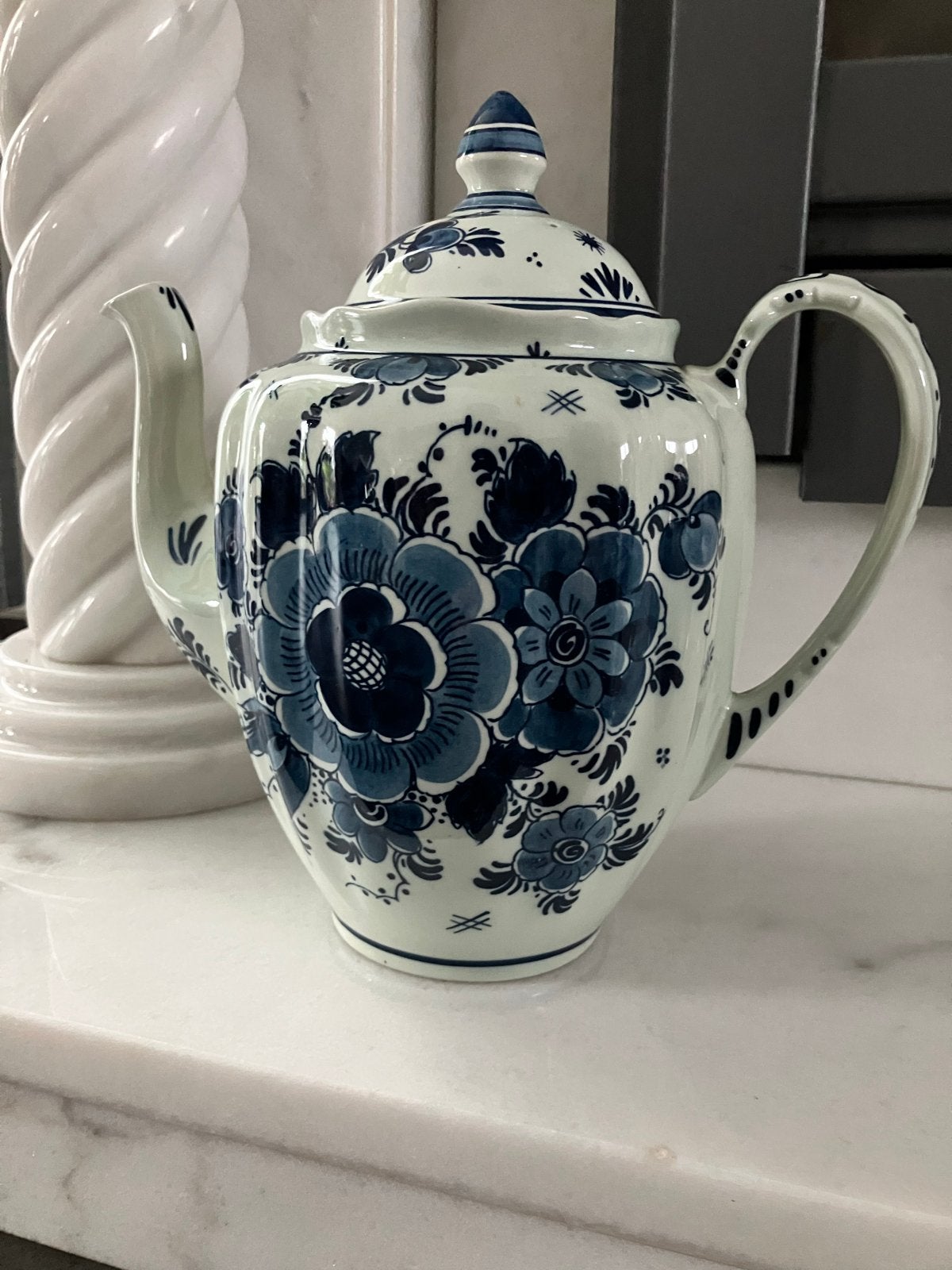 Antieke Royal Goedewaagen Blue Delft Delfts blauw Theepot, Ophalen