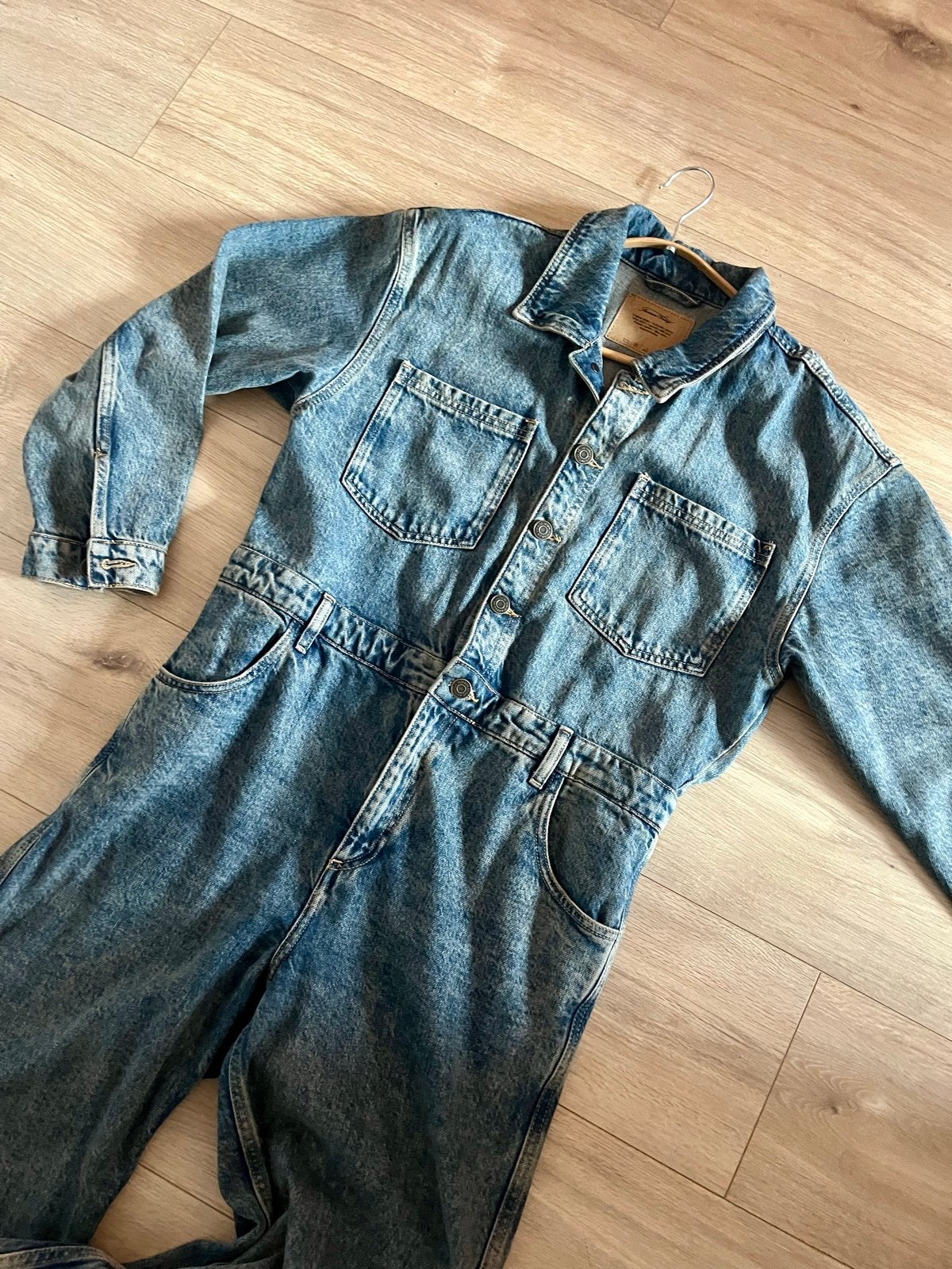 American Vintage denim jumpsuit XS/S - Nieuw!, Kleding | Dames, Ophalen of Verzenden, Nieuw, Maat 36 (S), Blauw
