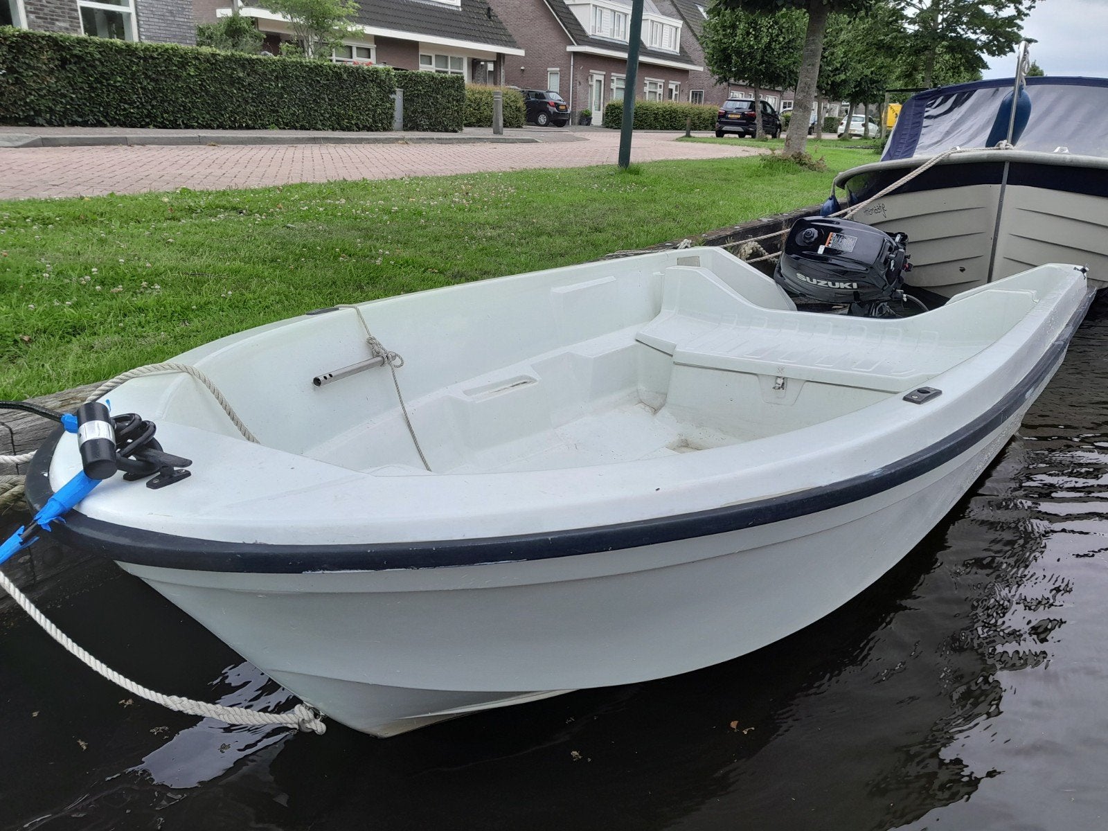 Theri Microfun met Suzuki 5 pk buitenboordmotor, Watersport en Boten, Ophalen, Gebruikt, 5 tot 10 pk, Viertaktmotor
