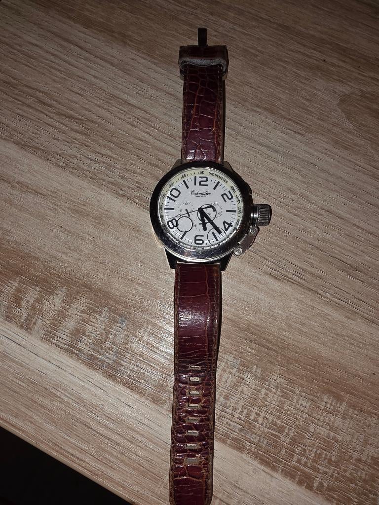 Eichmüller horloge, Sieraden, Tassen en Uiterlijk, Horloges | Heren, Ophalen of Verzenden, Gebruikt, Leer, Overige merken