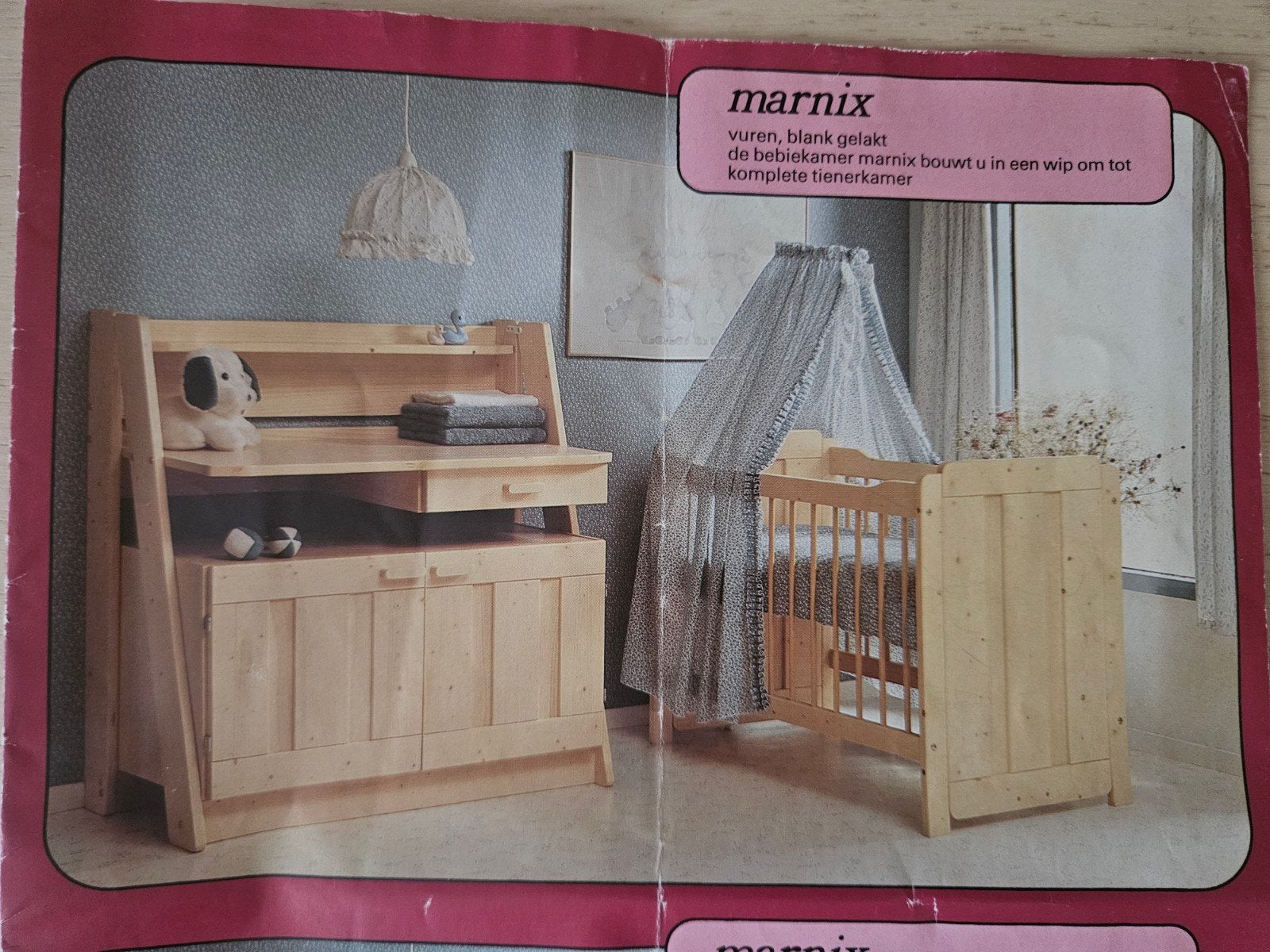 Meegroei kinderkamer Marnix (ledikant, bureau, commode), Kinderen en Baby's, Kinderkamer | Complete kinderkamers, Ophalen, Gebruikt
