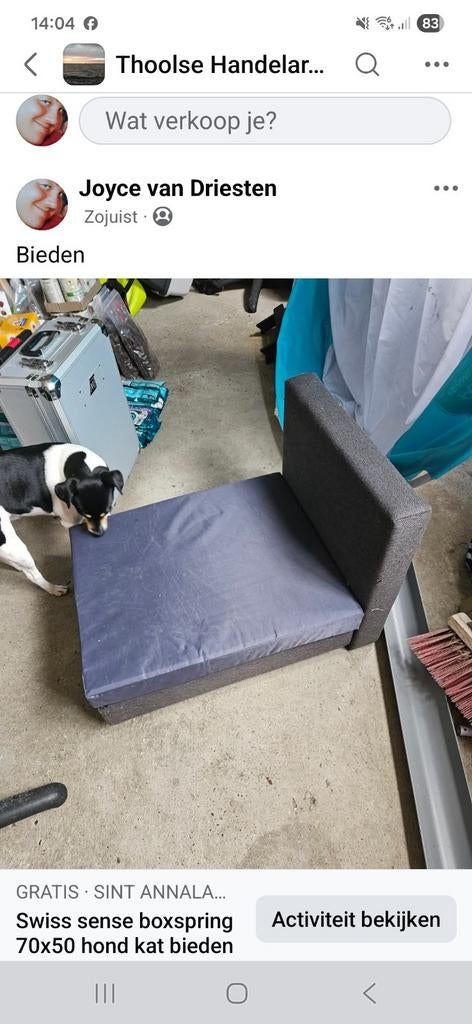 Boxspring swiss sense 70 bij 50 hond kat, Ophalen of Verzenden