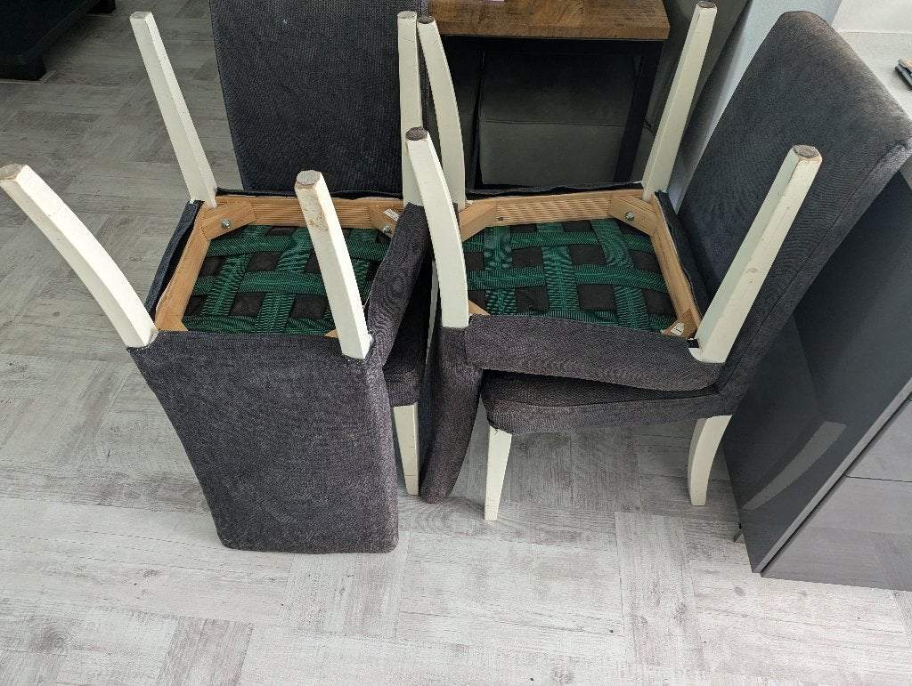 Stoelen (ikea), hout met stof, Ophalen, Gebruikt, Zwart, Vier