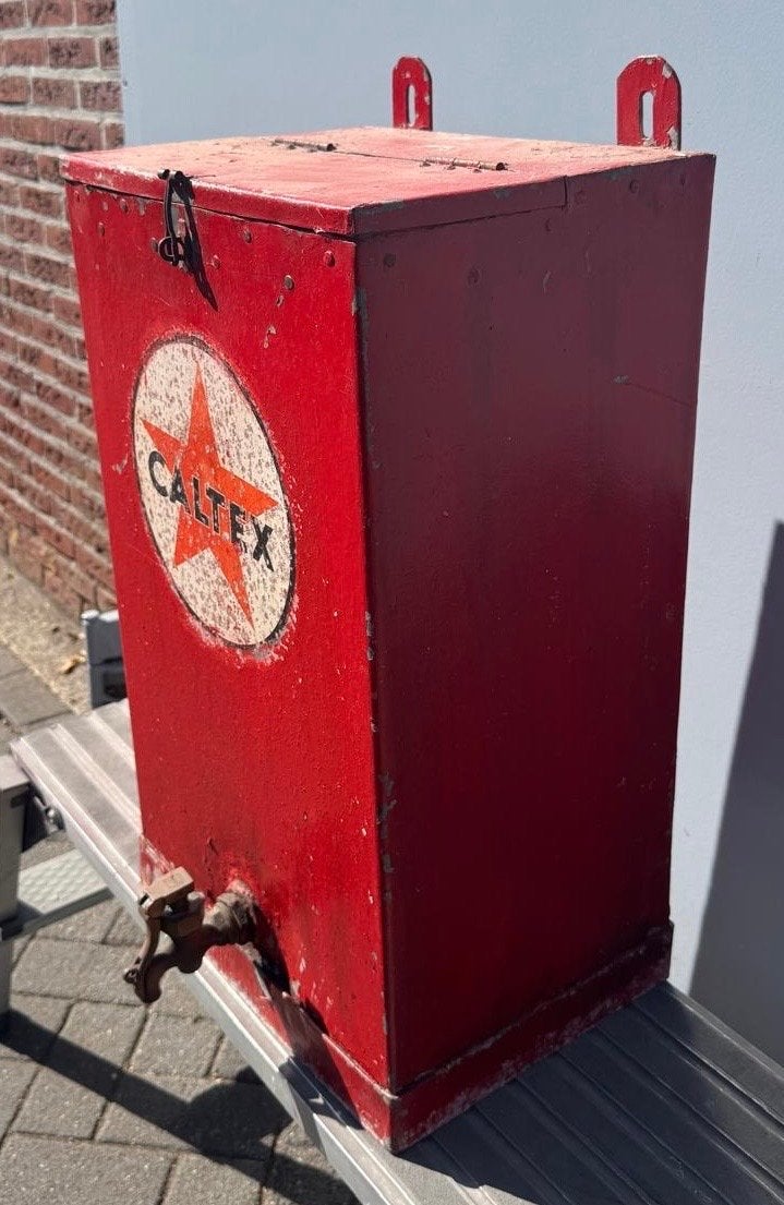 Vintage Caltex Olievat - Decoratief en Uniek, Ophalen