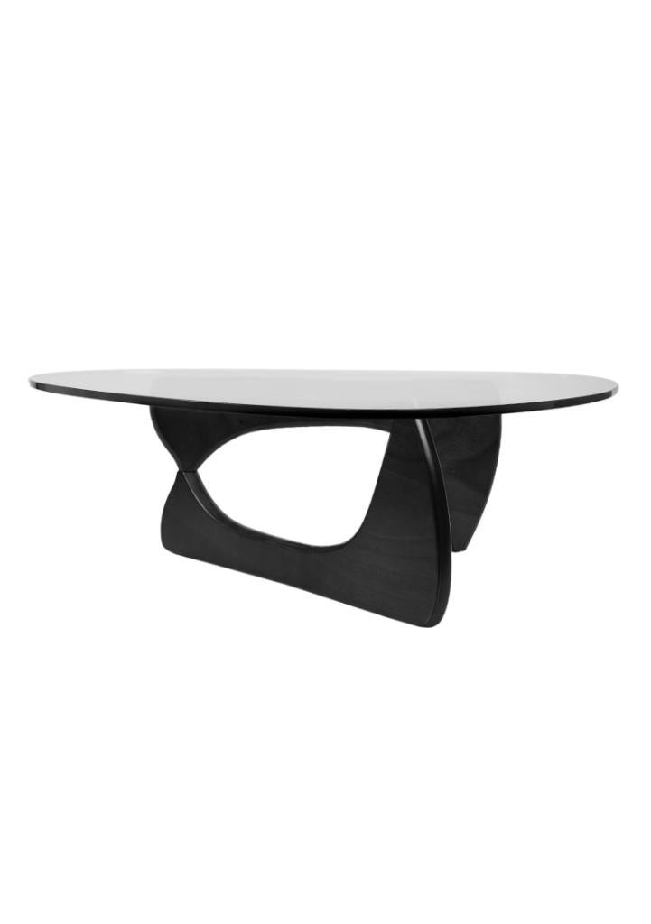 Noguchi Koffietafel Zwart / Salontafel Isamu - nieuw-, 100 tot 150 cm, Nieuw, Glas, Rechthoekig