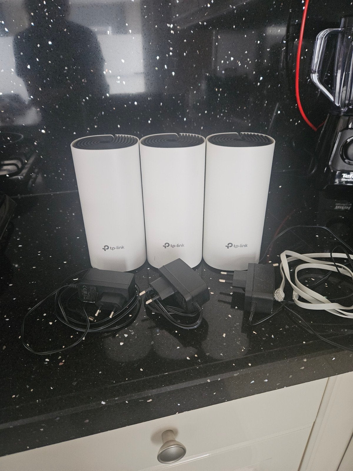 TP-Link Deco M4 WiFi Mesh Systeem (3-pack) met kabels, Computers en Software, Ophalen of Verzenden, Zo goed als nieuw, TP-Link