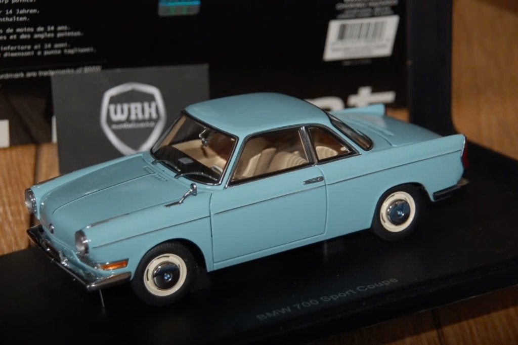 1:18 BMW 700 SPORT COUPE l.blue Autoart 70653 in box WRH, Verzenden, Zo goed als nieuw, Auto, Autoart
