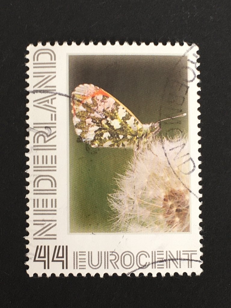 2664 Persoonlijke - Vlindertje op paardebloem - gestempeld, Ophalen of Verzenden, Na 1940, Gestempeld