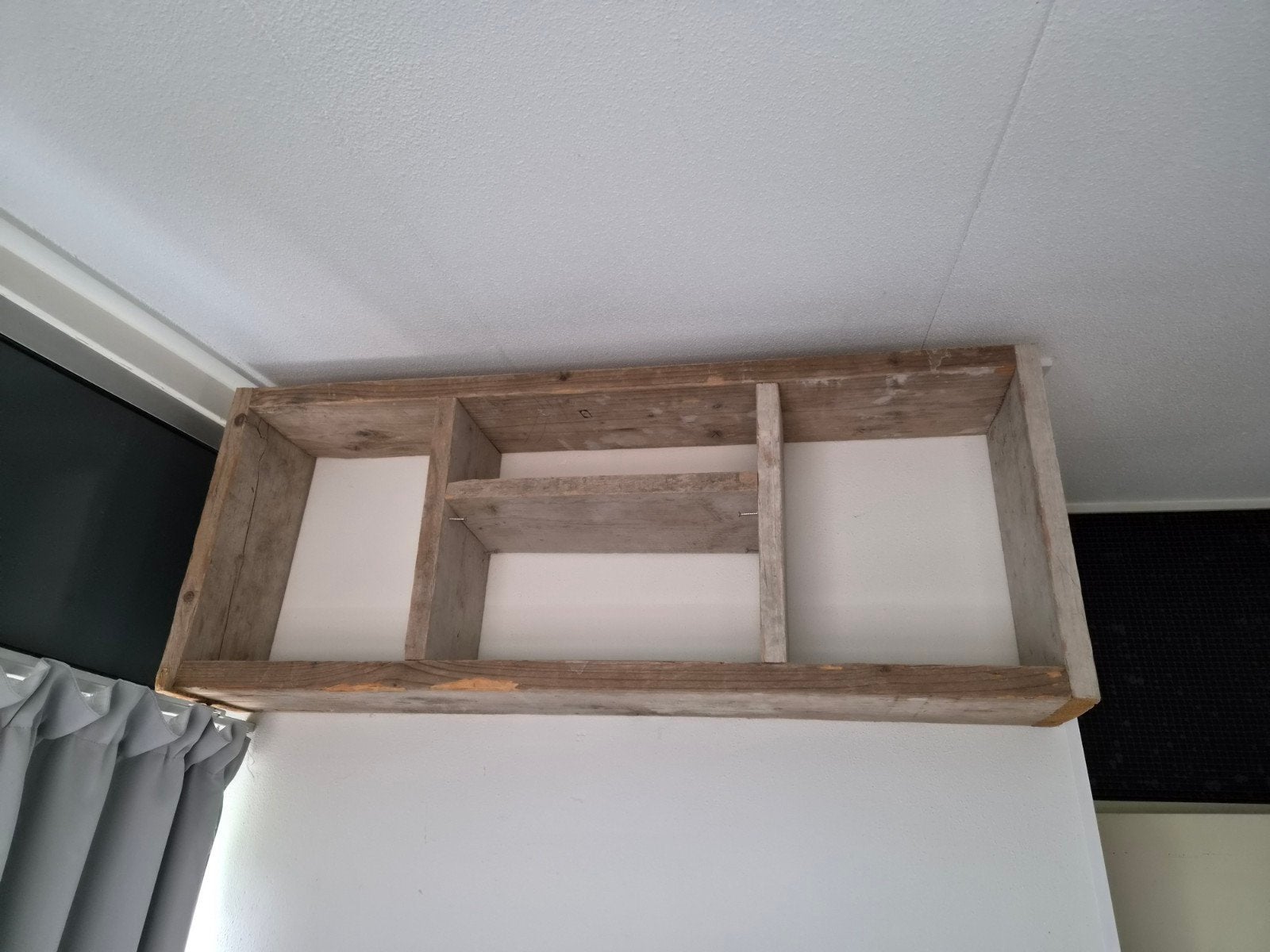 Steigerhouten hangkast 120 cm breed, Huis en Inrichting, Ophalen, Met plank(en), Gebruikt, 100 tot 150 cm