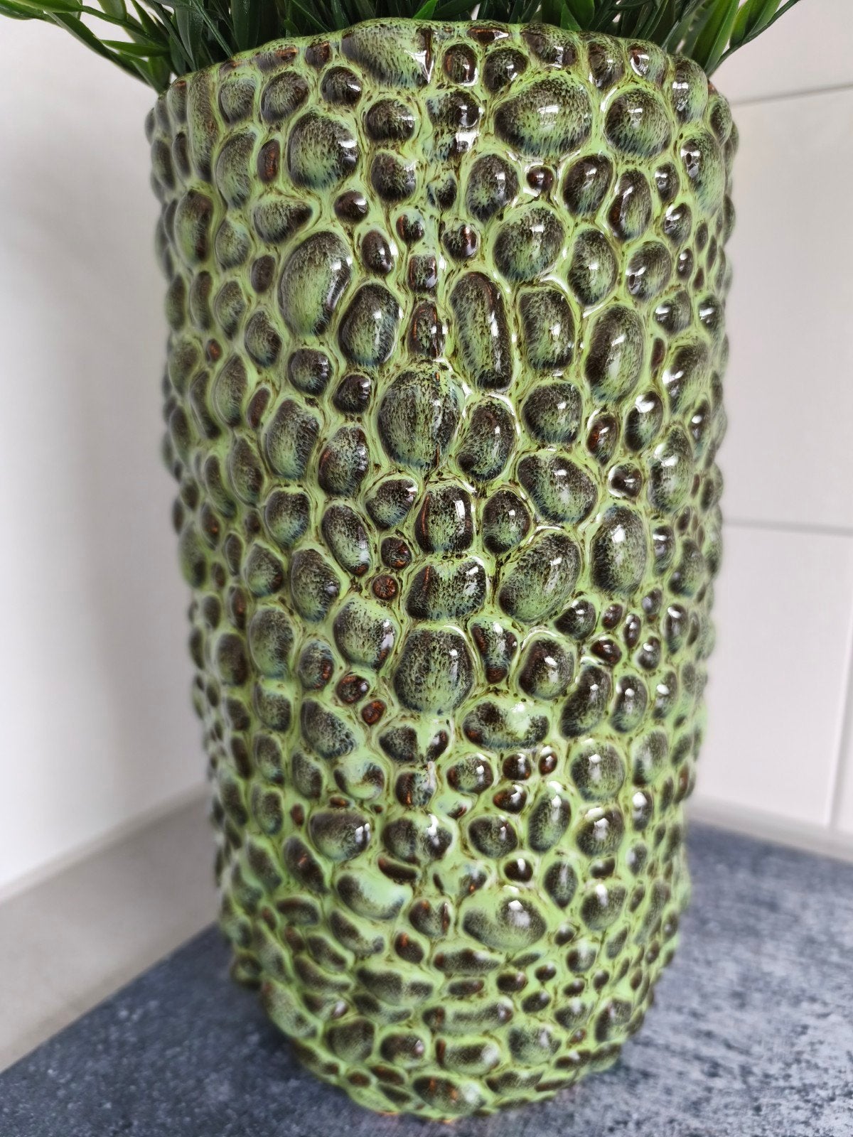 Te koop, mooie nieuwe PTMD vaas., Ophalen, Groen, Steen/keramiek, 30 cm