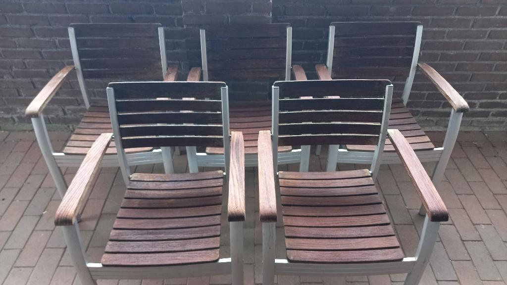 Tuinstoelen, Tuin en Terras, Tuinstoelen, Ophalen, Gebruikt, Aluminium, Stapelbaar