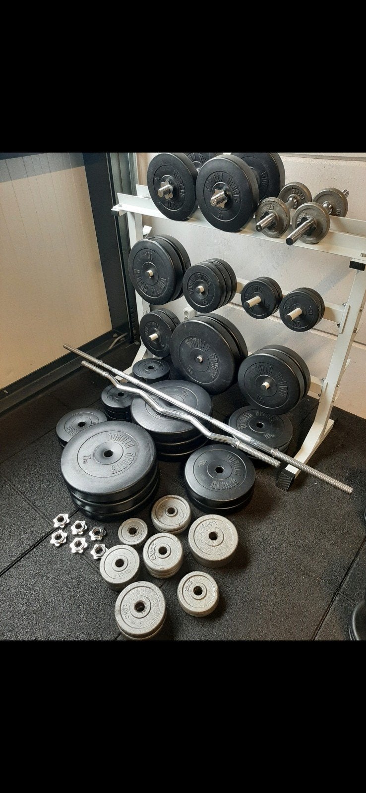 Complete Homegym | Benchpress, Squatrek, Halter..., Sport en Fitness, Ophalen, Zo goed als nieuw