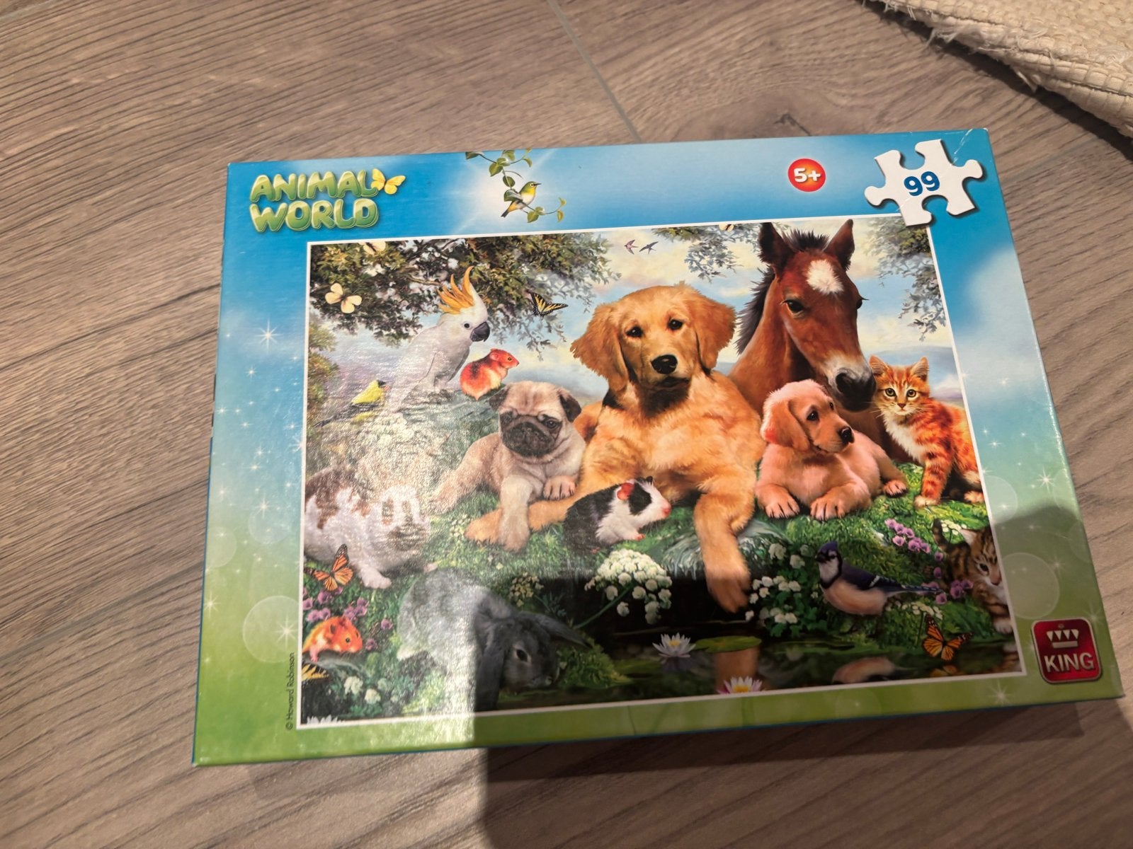 Dierenwereld Puzzel 99 stukjes, Ophalen, Meer dan 50 stukjes, Gebruikt, 6 jaar of ouder
