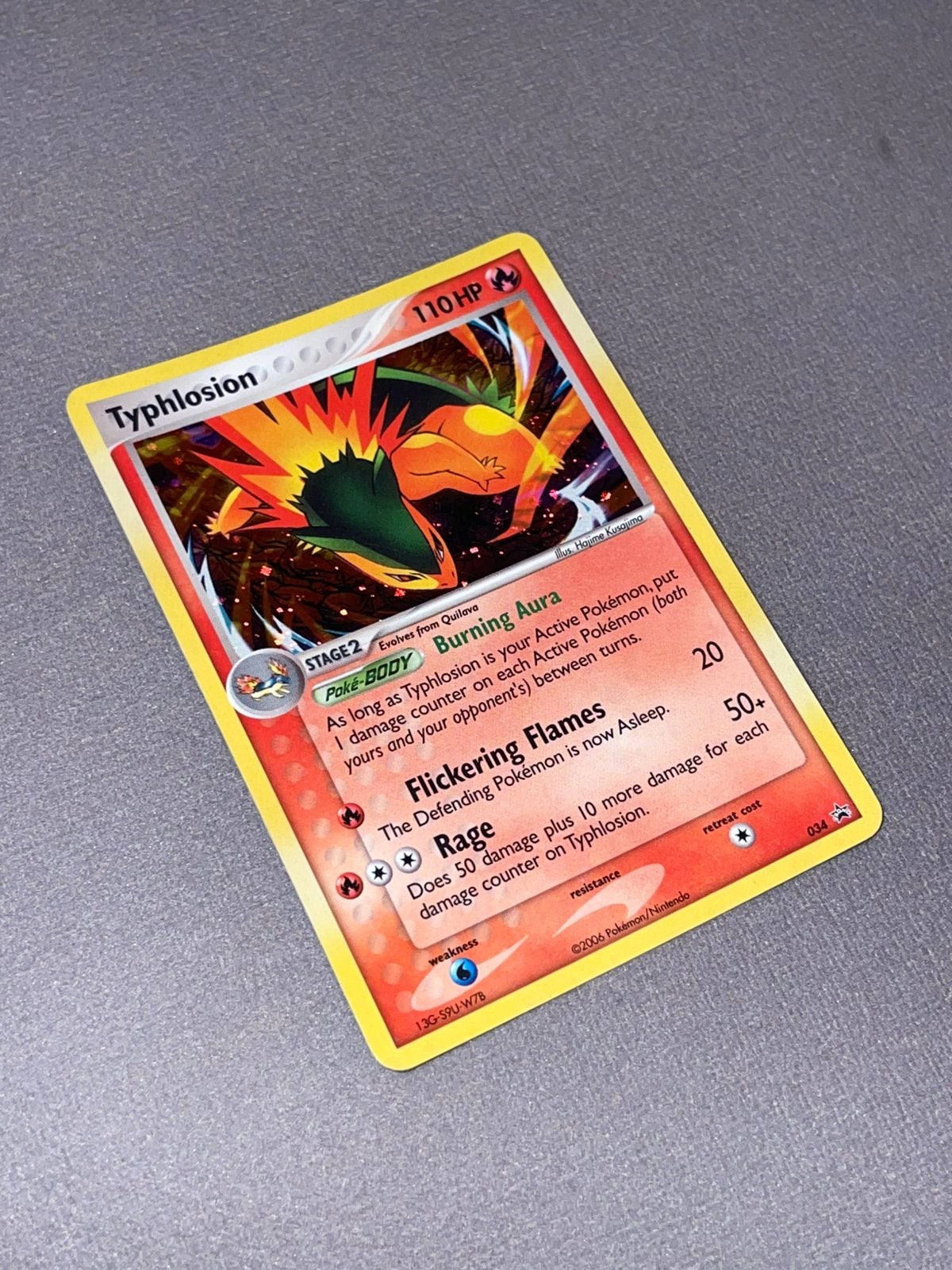 Pokemon - Typhlosion holo 2006 promo 034, Ophalen of Verzenden, Zo goed als nieuw