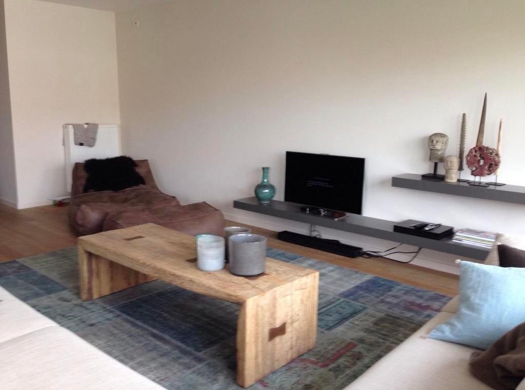 Salontafel: oud massief eikenhout, Huis en Inrichting, Ophalen, 100 tot 150 cm, Eikenhout, 50 tot 100 cm