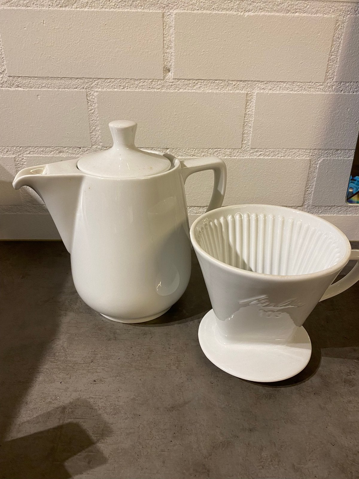 Melita koffiepot met filter, Antiek en Kunst, Ophalen