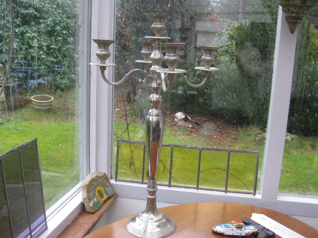 kandelaars, Huis en Inrichting, Woonaccessoires | Kandelaars en Kaarsen, Ophalen of Verzenden, Gebruikt, 75 cm of meer